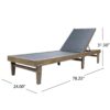 Summerland Chaise Lounge Dark Mesh Outdoor Seating - Dark Gray - Image 3