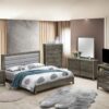 Full Bed Transitional Modern Design - Gray - Image 5