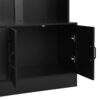 Tall Hall Tree With Shoe Storage, 4 In 1 Entryway Bench With 6 Cabinets, 4 Coat Hooks & Adjustable Shelf For Hallway - Black - Image 17