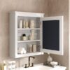 Wall Mounted Bathroom Storage Cabinet With Mirror, Medicine Cabinet With Height Adjustable Shelf, Over The Toilet Space Saver Cabinet - White - Image 18