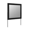 Messa - 5 Piece Full Bedroom Set With Bookcase Headboard - Black / Gray - Image 7