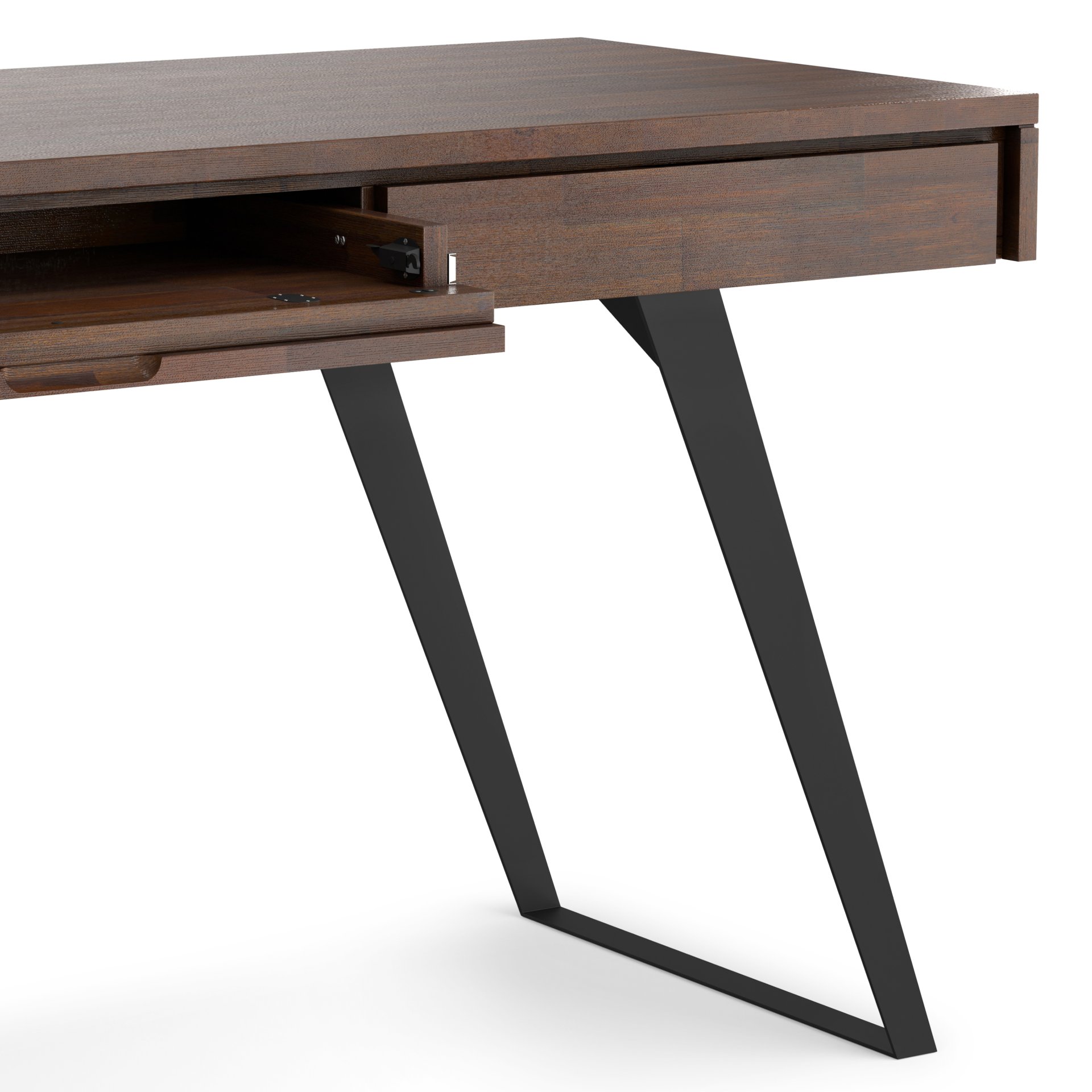 Lowry - Large Desk - Distressed Charcoal Brown - Image 10