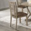 Dining Chairs Modern Farmhouse Rustic Look Distressed Design Ladderback Solid Wood (Set of 2) - Grayish Brown - Image 5