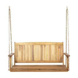 Tambora - Porch Swing Acacia Wood Slat Design - Teak