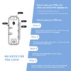 3 Piece Luggage Sets Lightweight Suitcase With Two Hooks, Spinner Wheels, Tsa Lock, (20/24/28) - Light Blue - Image 11