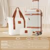 Hardshell Luggage Sets 3 Piece Carry - On Suitcase Double Spinner Wheels With Tsa Lock - White - Image 8