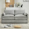 Cozy Upholstered Loveseat Sofa Oversized Comfy Comfy Cloud Sofa Double Cushion Loveseat Sofa Plush Cushion Sofa Couch For Living Room - Light Gray - Image 8