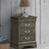 Louis Phillipe - 3 Drawer Nightstand - Gray - Image 4