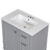 Bathroom Vanity, Modern Bathroom Cabinet With Sink Combo Set, Bathroom Storage Cabinet With A Soft Closing Door And 3 Drawers, Solid Wood Frame - Gray - Image 16