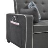 Austin - Modern Sleeper Sofa With 2 USB Charging Ports And 4 Accent Pillows - Gray - Image 4
