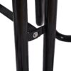 Round Outdoor Steel Picnic Table, With Umbrella Pole - Black - Image 7