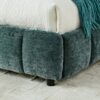 Modern King Size Upholstered Bed With Headboard And Storage Drawer - Blue / Green - Image 10