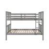 Full Over Full Bunk Bed With Ladder For Bedroom - Gray - Image 14