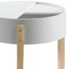 Bodfish - Round End Table - White / Natural - Image 3