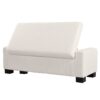 Textured Boucle Ottoman Bench With Hinged Lid For Seating And Storage - Beige - Image 10
