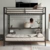 Ethan - Full Over Twin Bunk Bed With Desk, Charging Station, Storage Shelves, Safety Guard And Stairs - Black - Image 6
