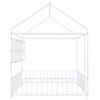 Full Size Bed House Frame With Fence And Shelves - White - Image 5