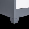 Metal Storage Cabinets, Cleaning Tool Cabinet With Locking Door, Tall Broom Tool Organizer, Large Storage Cabinet For Kitchen - Gray / White - Image 9