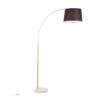 March - Contemporary Floor Lamp - Antique Brass - Black - Image 2