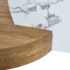 Contemporary Artistic Double Layer Coffee Table Marble And Wood Grain Collision - Transparent / White - Image 13