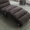 Ergonomic Linen Massage Chaise Lounge With Remote Control, Electric Massage Lounger With 5 Modes - Dark Gray - Image 11