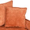Convertible Sofa Bed Sectional Sofa Sleeper L-Shaped Sofa With A Storage Ottoman, Two Pillows, Two Power Sockets And Two USB Ports For Living Room - Orange - Image 21