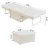Modern Convertible Sofa Bed 4 In 1 Folding Ottoman Sleeper With Adjustable Backrest - White - Image 3