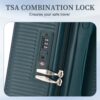 20" / 24" / 28" 3 Pieces / Set Spinner Wheel Luggage, Carry On Suitcase, Matching Color, TSA Combination Lock - Emerald - Image 5