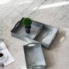 Decorative Galvanized Nesting Trays (Set of 3) - Gray - Image 4