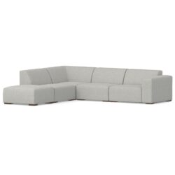 Rex - Left Sectional Sofa And Ottoman - Gray
