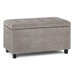 Cosmopolitan - Storage Ottoman - Distressed Gray Taupe