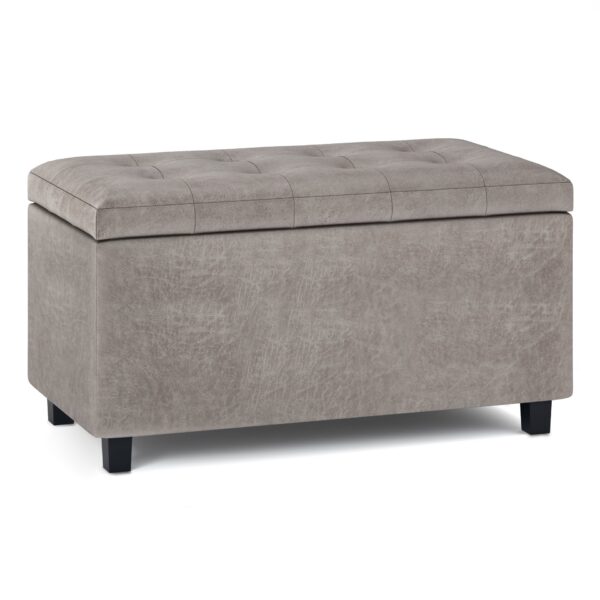 Cosmopolitan - Storage Ottoman - Distressed Gray Taupe