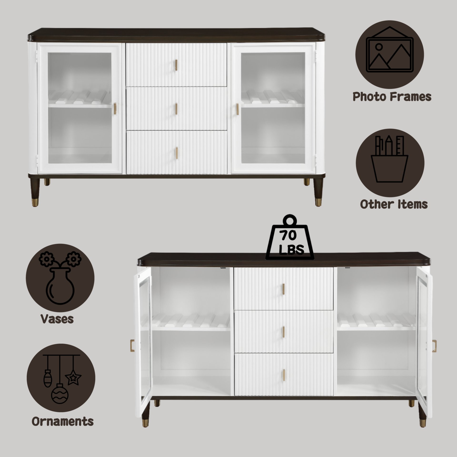 Carene - Server - Brown / White - Image 2