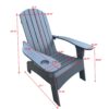 Outdoor Or Indoor Wood Adirondack Chair With An Hole To Hold Umbrella, On The Arm - Gray - Image 3