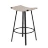 Counter Height Bar Stools Backless Handwoven Kitchen Dining Chairs With Round Footrest (Set of 2) Weaving Pub Stoo - Creamy White - Image 9