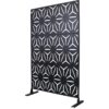 Outdoor & Indoor Privacy Screen, Metal Privacy Screen, Freestanding Decorative Privacy Screen For Deck Balcony Patio - Black - Image 5