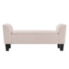Mila - Velvet Ottoman Bench With Storage - Pink - Image 2