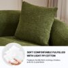 4 Seater Sofa With Chenille Fabric, 30D, 60 Hardness Full Sponge, 4 Pillow For Living Room, Home Furniture Sleeper Sectional Sofa For Apartment - Green - Image 8