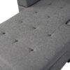 Sectional Sofa Set For Living Room With L Shape Chaise Lounge, Cup Holder And Left Or Right Hand Chaise Modern 4 Seat - Gray - Image 19