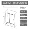 Sliding Shower Door For Bathtub - Matt Black - Image 3