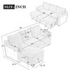 Pull Out Sleeper Sofa L-Shaped Couch Convertible Sofa Bed With Storage Chaise, Storage Racks And USB Ports - Light Brown - Image 2