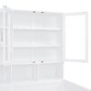 Full Size Daybed With Glass Door Storage Cabinets, Built In LED Lighting And Shelves - White - Image 12