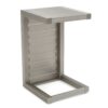 Aluminum Outdoor Side Table, C Shaped End Table, Outside Small Table For Patio - Silver - Image 11