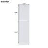 Tall Bathroom Storage Cabinet With Glass Doors, Free-Standing, Two Drawers, And Adjustable Shelves, MDF Board, Painted Perfect For Displaying Your Favorite Items - White - Image 9