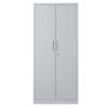 Heavy Duty Metal Garage Storage Cabinet, Steel Locking Cabinet With Adjustable Shelves - Brushed Nickel - Image 8