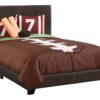 Full Size Bed, Upholstered, Durable Construction, Transitional - Brown - Image 2