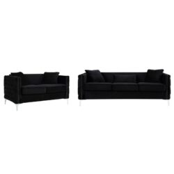 Bayberry - Sofa Loveseat Living Room Set - Black