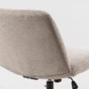 Cross Legged Office Chair, Wide Comfty Desk Chair, Vanity Home Chair, Armless Computer Task Chair With Wheels, Swivel And Height Adjustable - Beige - Image 4