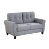 Modern Living Room Sofa Set Linen Upholstered Couch Furniture For Office Or Home - Light Gray / Blue - Image 18