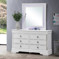 Verona - Stylish Dresser - Silver Champagne